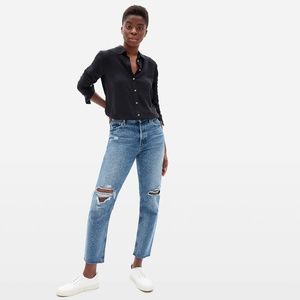 Everlane silk blouse,  black, size 6